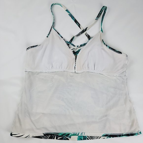 Womens Size XL Tankini Multicolor Adjustable Swimming Bathing Suit Tank Top - Picture 3 of 6